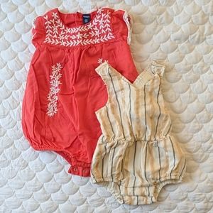 Old Navy rompers 3-6 months